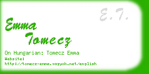 emma tomecz business card